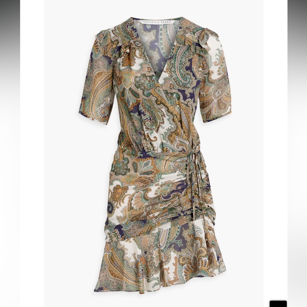 VERONICA BEARD
ruffled paisley-print silk-chiffon mini dress